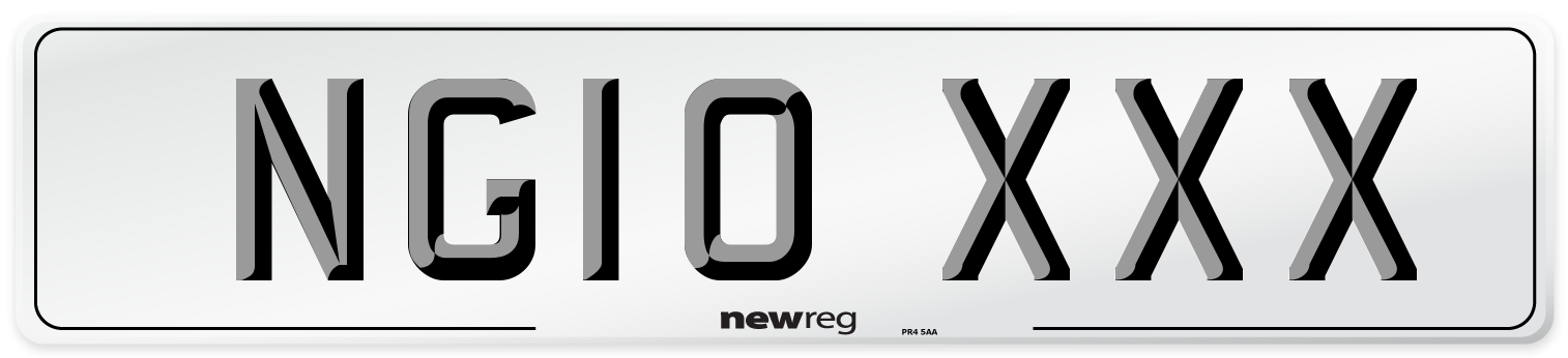 NG10 XXX Number Plate from New Reg